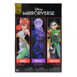 Disney Mirrorverse akčná figúrkas Princess Pack Mulan, Belle (Fractured) & Arielle (Gold Label) 13 - 18 cm
